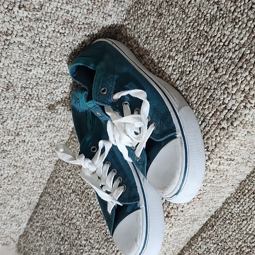 Teal and white maurices sneakers